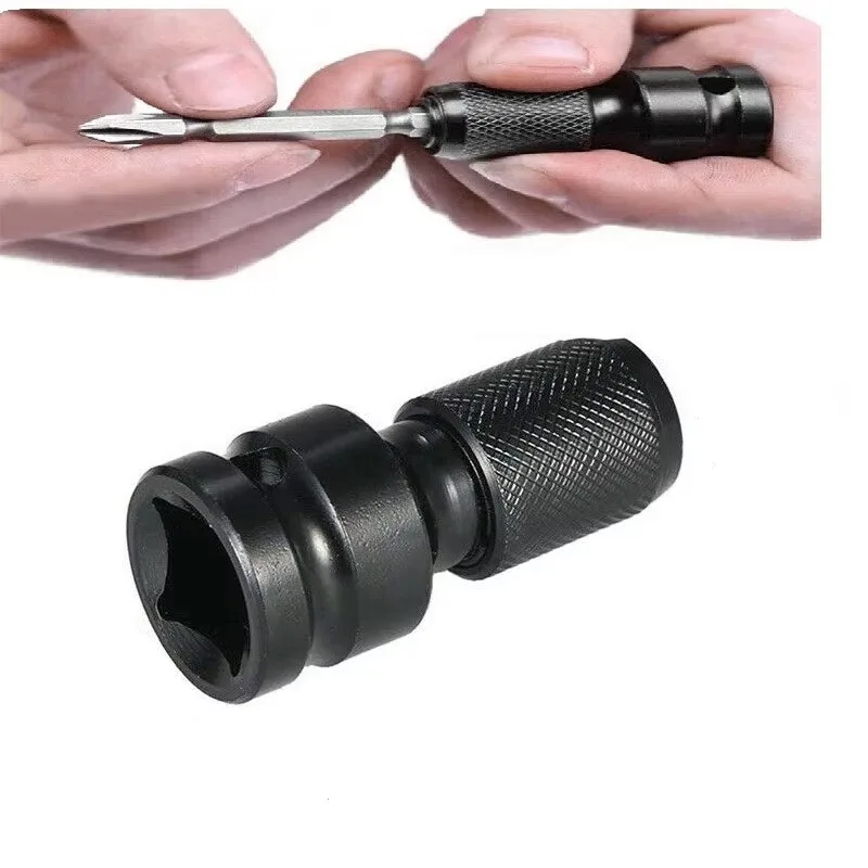 Drill Chuck Converter Socket Adapter Hex Shank 1/2"Drive To 1/4" Impact Drilling Bits Driver Quick Load Adapter For Power Tools