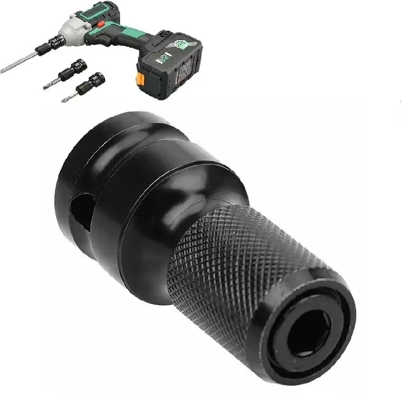 Drill Chuck Converter Socket Adapter Hex Shank 1/2"Drive To 1/4" Impact Drilling Bits Driver Quick Load Adapter For Power Tools