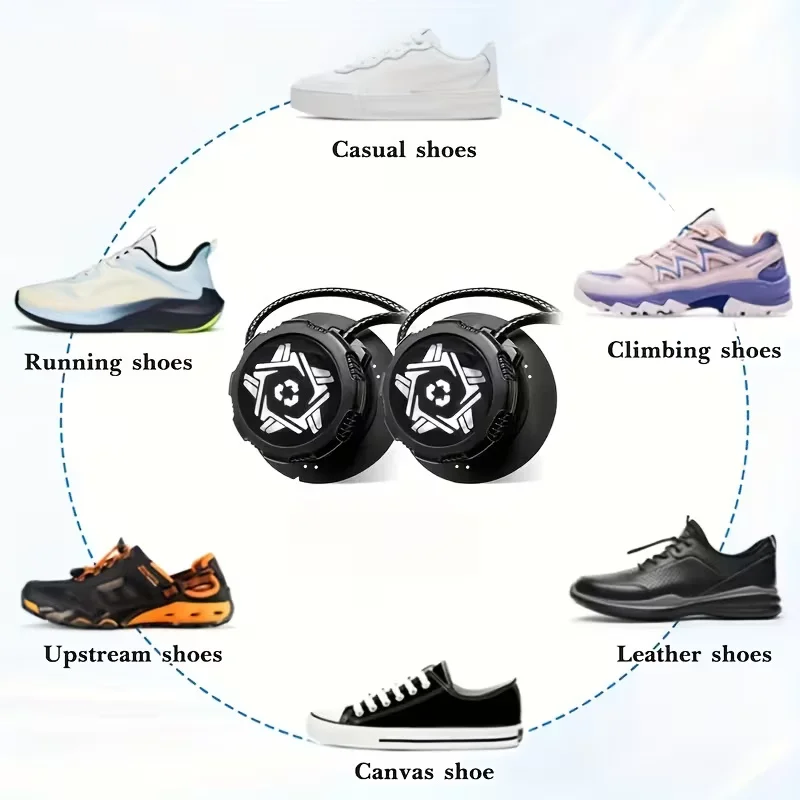 No-Tie Rotating Lock Laces for Men & Women, Upgraded Rotating Lock Laces, Hands-Free Lazy Shoelace for Sports Running Sneakers