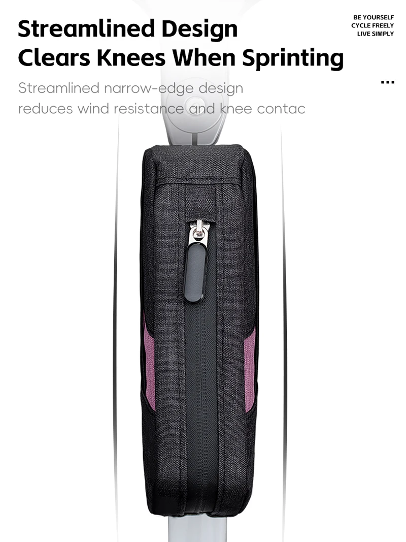 WEST BIKING Bike Top Tube Bag 0.9L Portable Wear Resistant Bicycle Frame Bag 3-Point Strap Stable Cycling Bag Bike Accessories