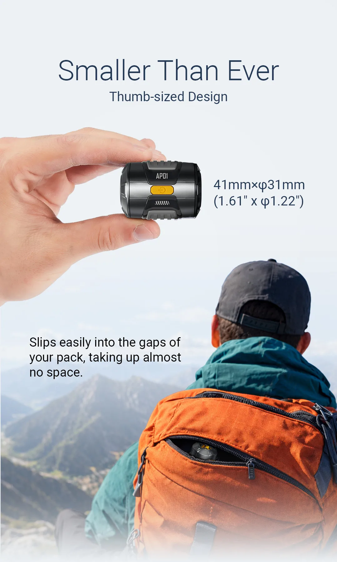 NITECORE AP01 Portable Air Pump 22g 2.8 kPa USB-C Inflation Deflation for Air Bed Pillows Swimming Ring Camping Flame Booster