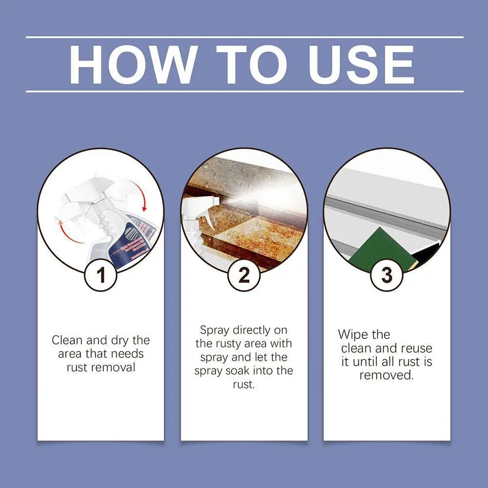 120ml Heavy-Duty Metal Rust Remover Ultra-Concentrated Rust Remover Spray Rust Out Sofort-Entferner-Spray Car Maintenance 2026