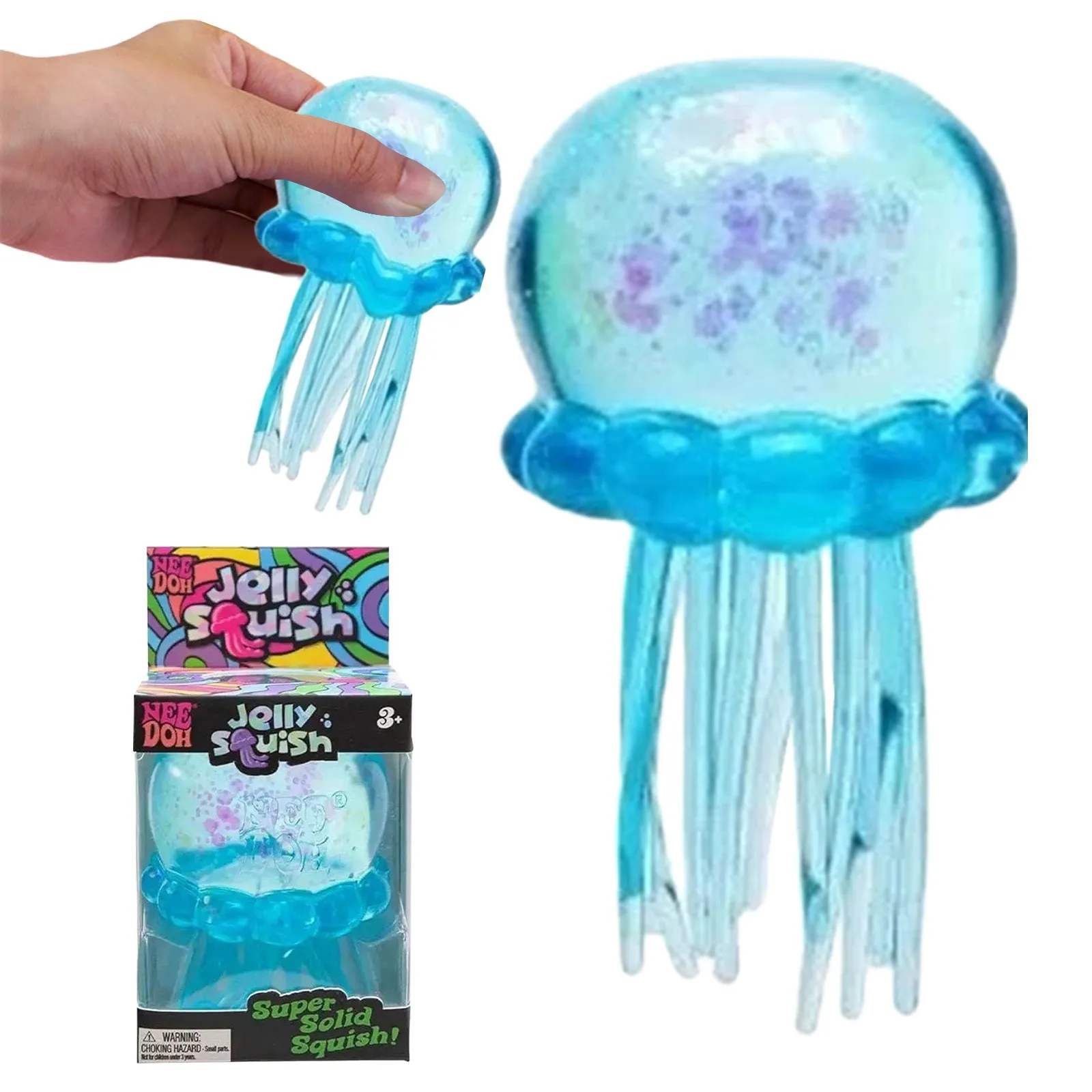 Nee Doh Octopus Stress Relief Squeeze Toy, Waterproof Beach Water Toy, Cute Sensory Gift for Kids & Party Favors