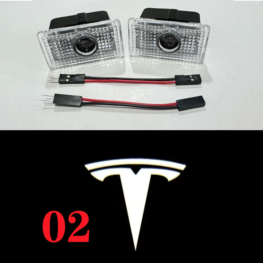 For Tesla Model Y 2025 Juniper Door Lights HD Projector Puddle Lights Model 3 Highland LED Laser Ghost Shadow Welcome Lights