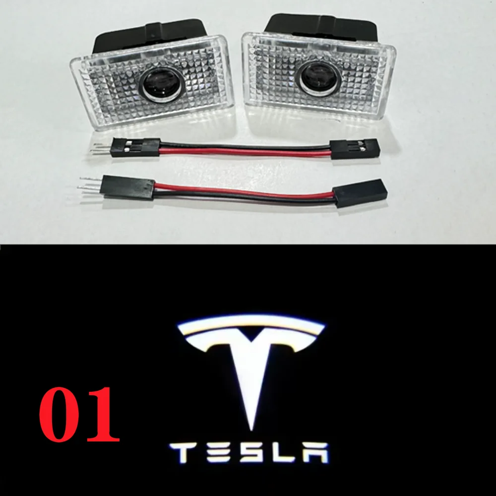 For Tesla Model Y 2025 Juniper Door Lights HD Projector Puddle Lights Model 3 Highland LED Laser Ghost Shadow Welcome Lights