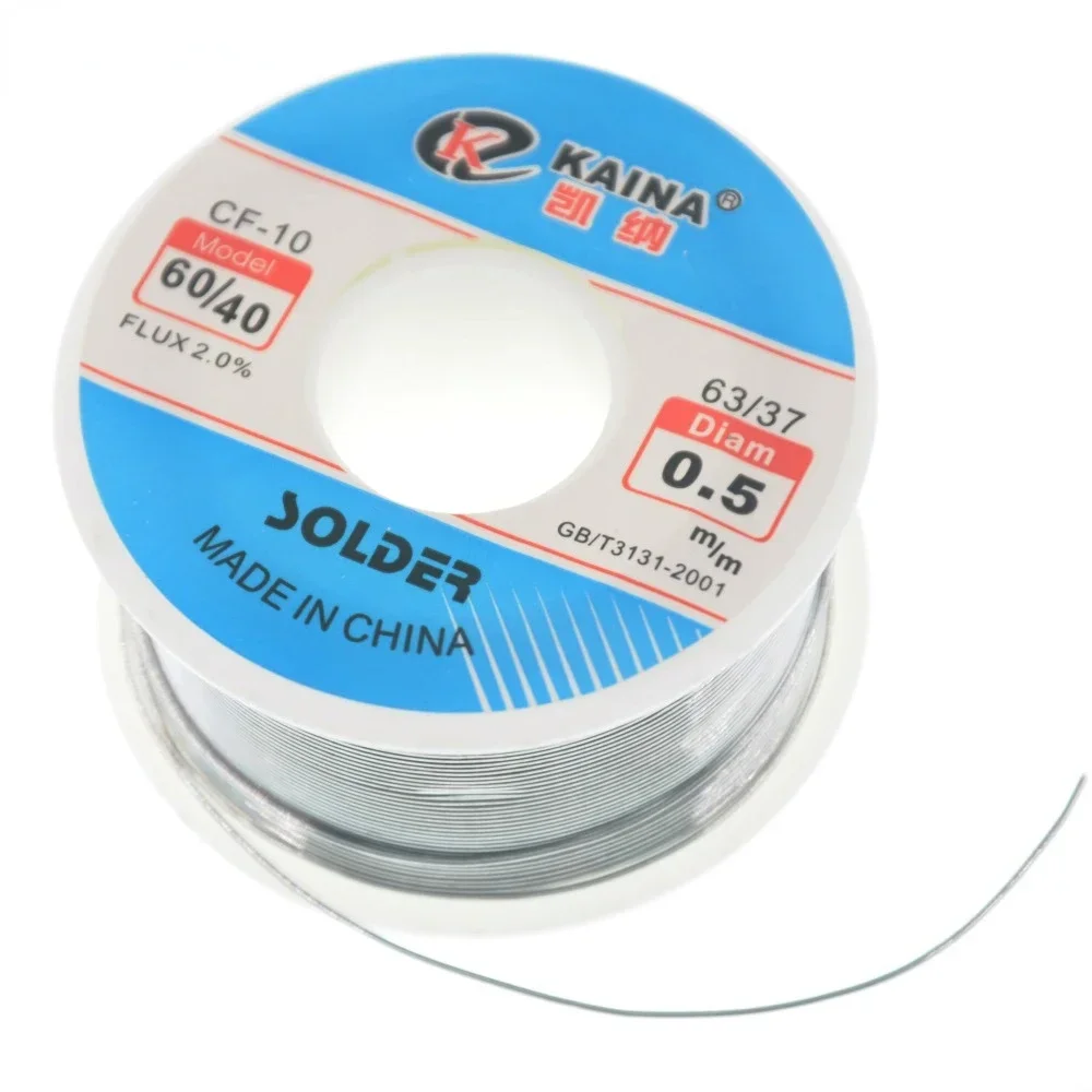50g Solder Wire Tin 0.5/0.6/0.8/1.0/1.2/1.5/2.0mm Roll Clean Rosin Welding Core Soldering Wire Flux Reel Tube CF-10