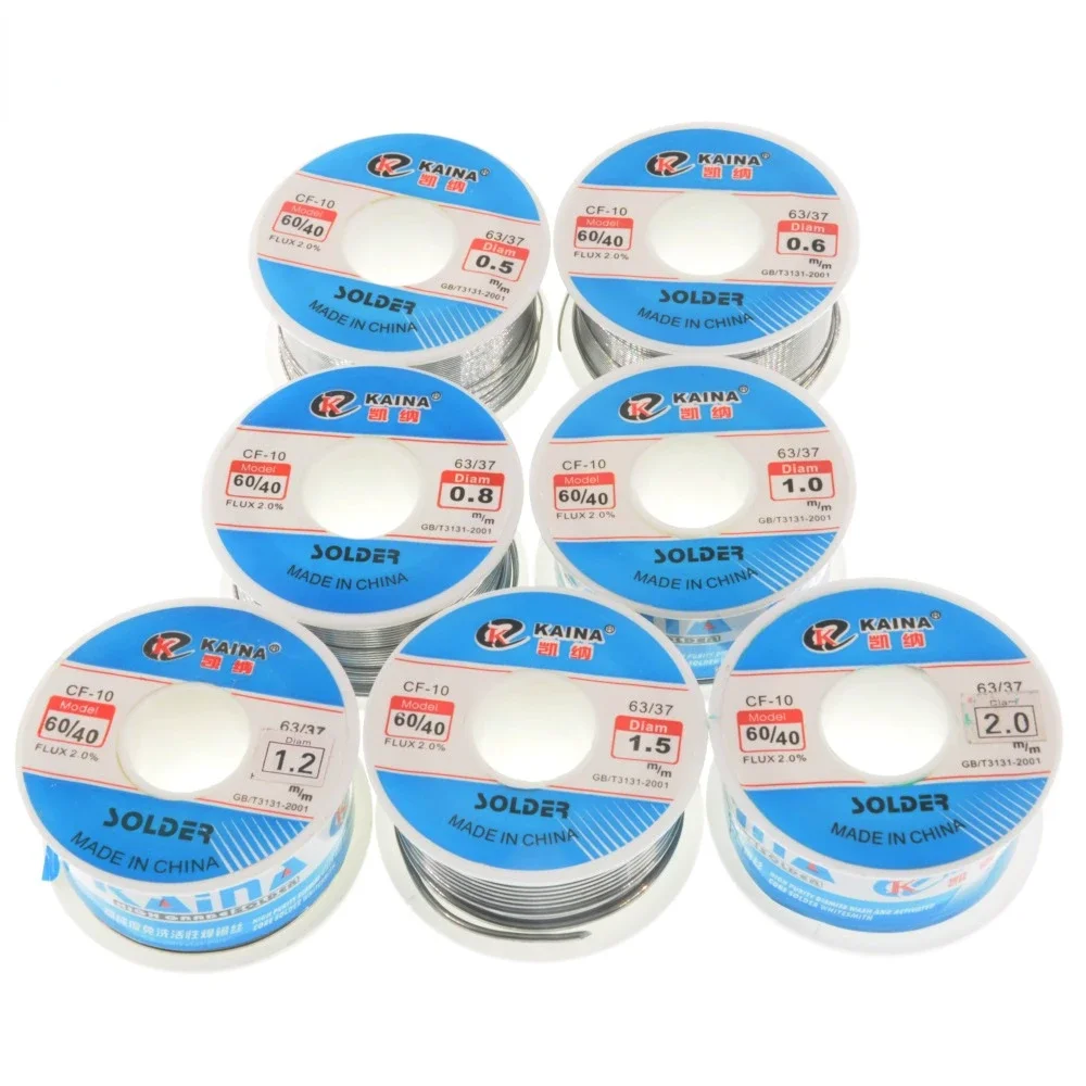 50g Solder Wire Tin 0.5/0.6/0.8/1.0/1.2/1.5/2.0mm Roll Clean Rosin Welding Core Soldering Wire Flux Reel Tube CF-10
