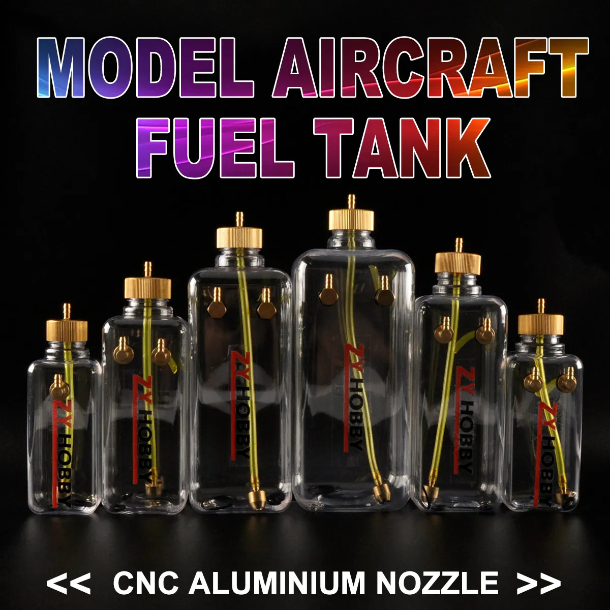 Model Airplane Fuel Tank RC Aircraft Gas/Petrol Nitro Transparent Tanks 260ML 360ML 500ML 700ML 1000ML 1500ML Fuel Bottles