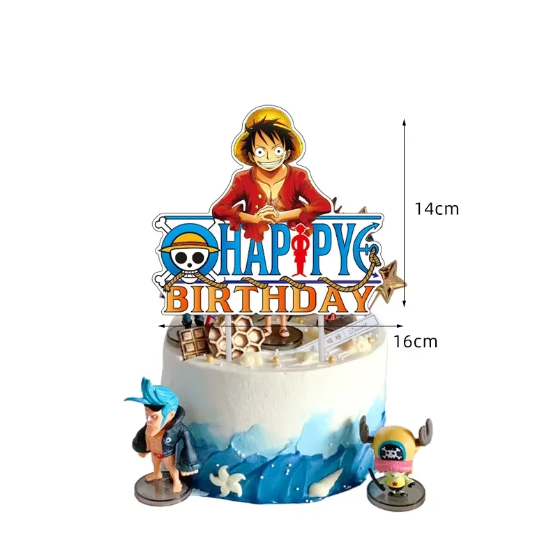 One Piece Anime Birthday Party Kit Plates Banner Balloons Cake Decor Party Favors Theme Props Gifts