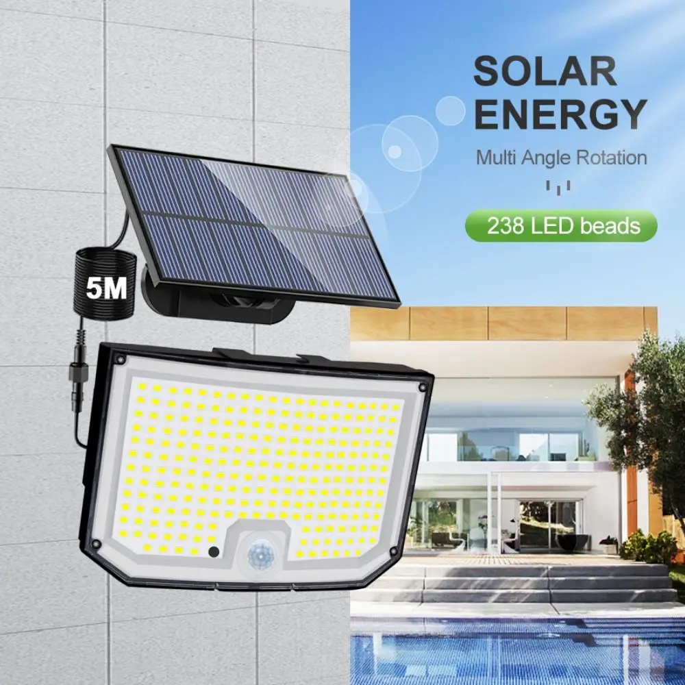 Solar Lights Outdoor with Motion Sensor 234/268LED Solar Flood Lights Waterproof Solar Powered Security Spot Lights Porch Patio