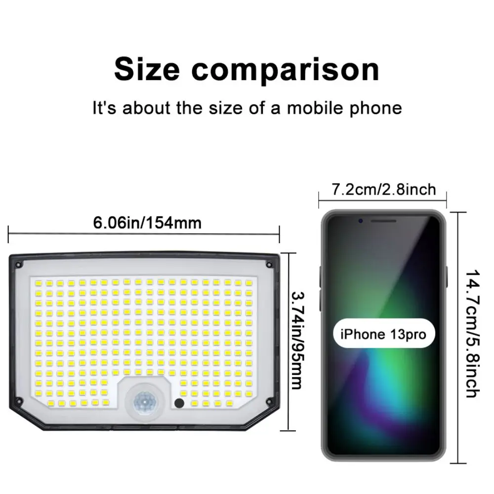 Solar Lights Outdoor with Motion Sensor 234/268LED Solar Flood Lights Waterproof Solar Powered Security Spot Lights Porch Patio