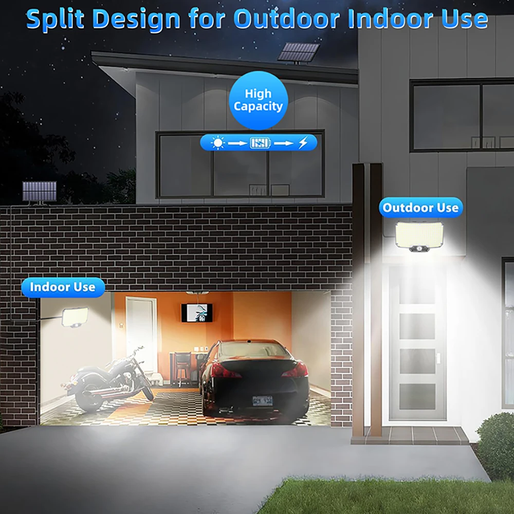 Solar Lights Outdoor with Motion Sensor 234/268LED Solar Flood Lights Waterproof Solar Powered Security Spot Lights Porch Patio