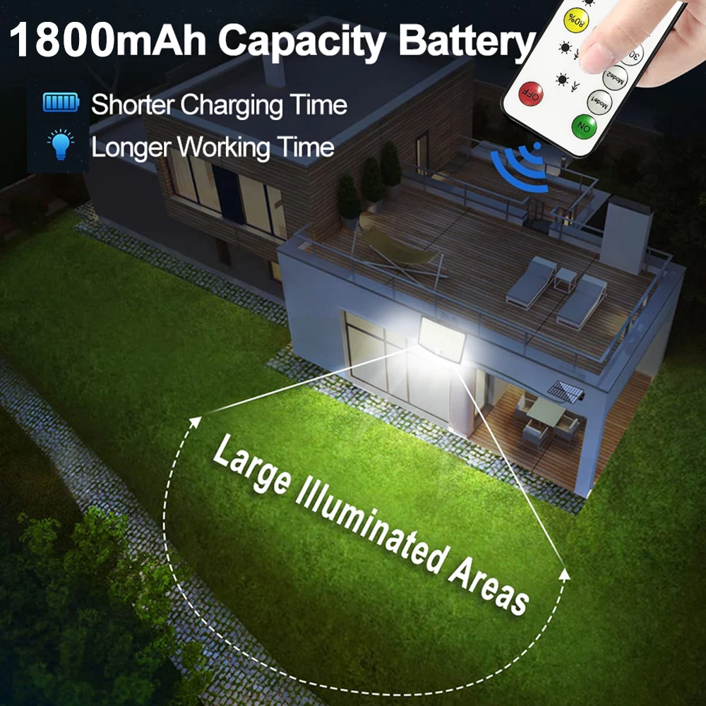 Solar Lights Outdoor with Motion Sensor 234/268LED Solar Flood Lights Waterproof Solar Powered Security Spot Lights Porch Patio