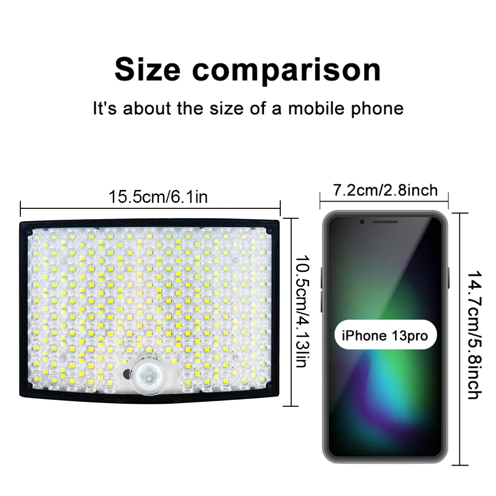 Solar Lights Outdoor with Motion Sensor 234/268LED Solar Flood Lights Waterproof Solar Powered Security Spot Lights Porch Patio
