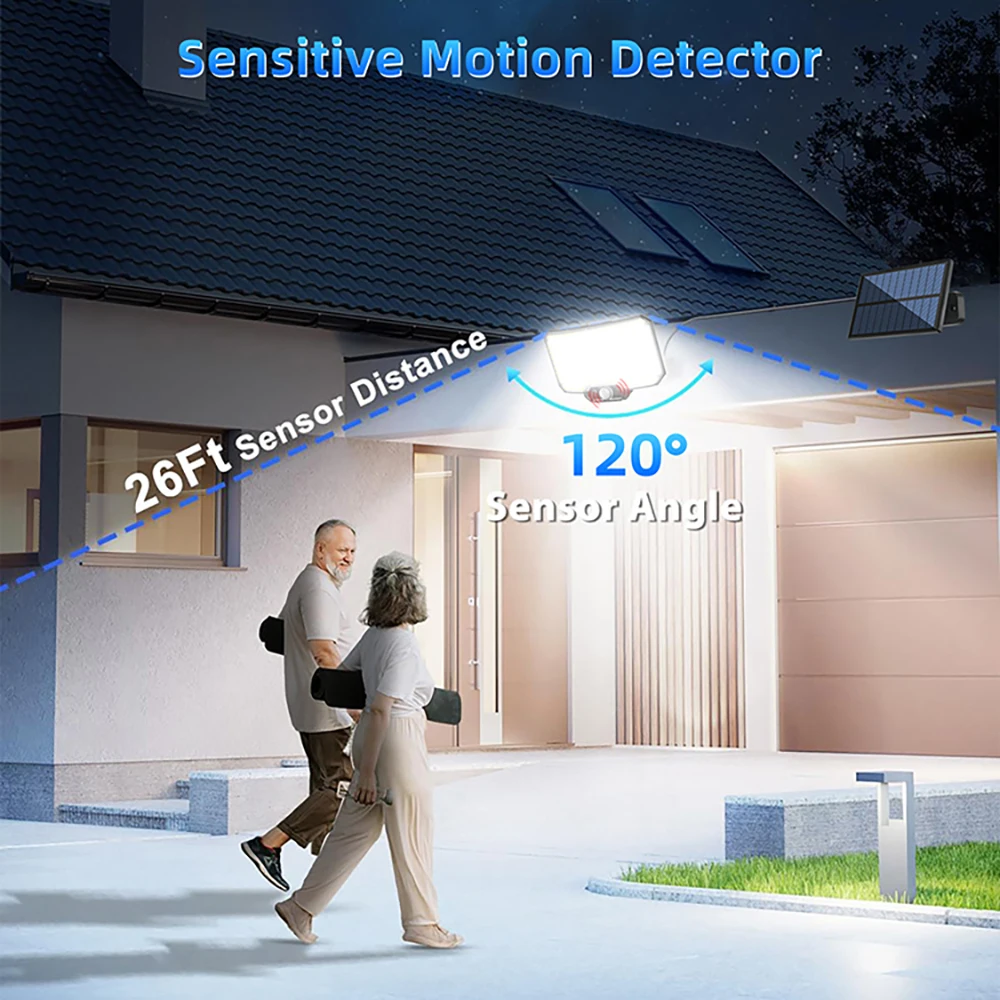 Solar Lights Outdoor with Motion Sensor 234/268LED Solar Flood Lights Waterproof Solar Powered Security Spot Lights Porch Patio