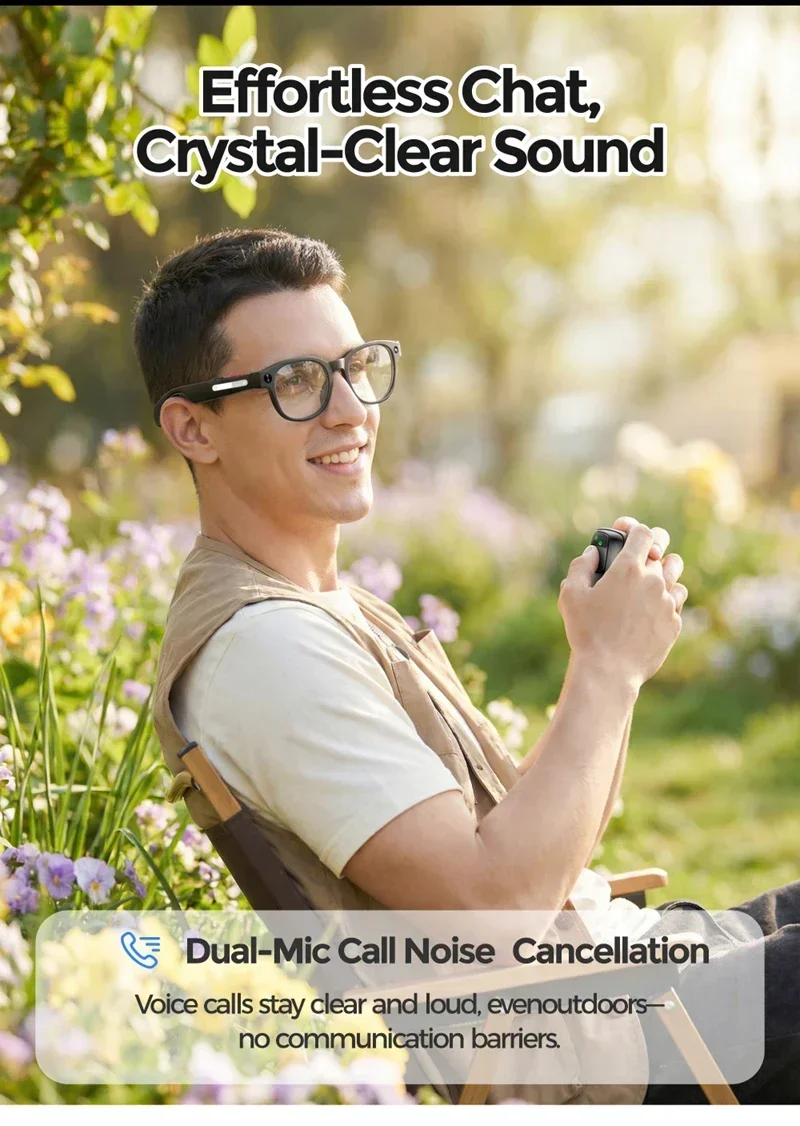 Lenovo 8K AI Smart Glasses AI Translation New 1200MP HD Camera Shooting Image Bluetooth Call Recording Music Smart Sunglasses