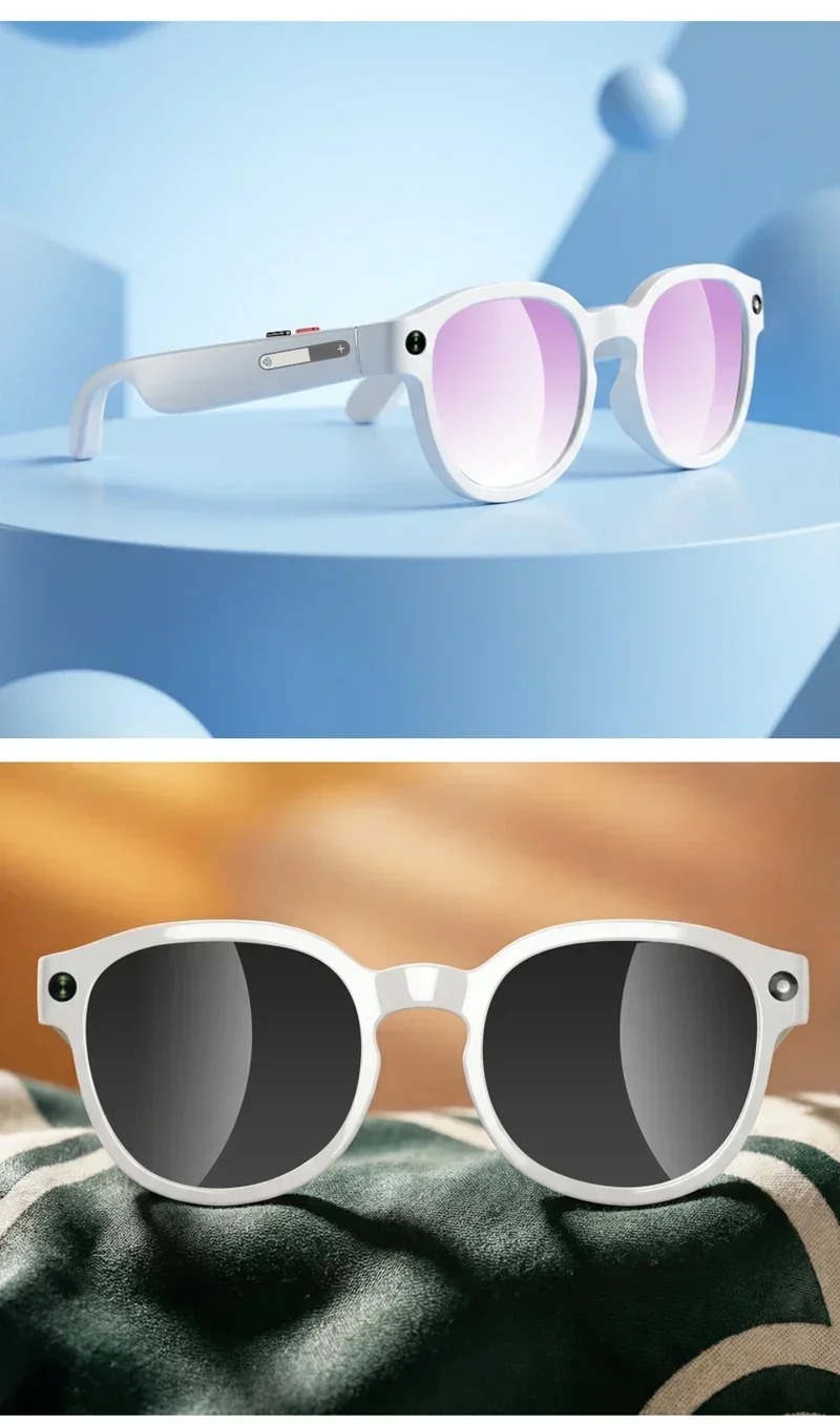 Lenovo 8K AI Smart Glasses AI Translation New 1200MP HD Camera Shooting Image Bluetooth Call Recording Music Smart Sunglasses
