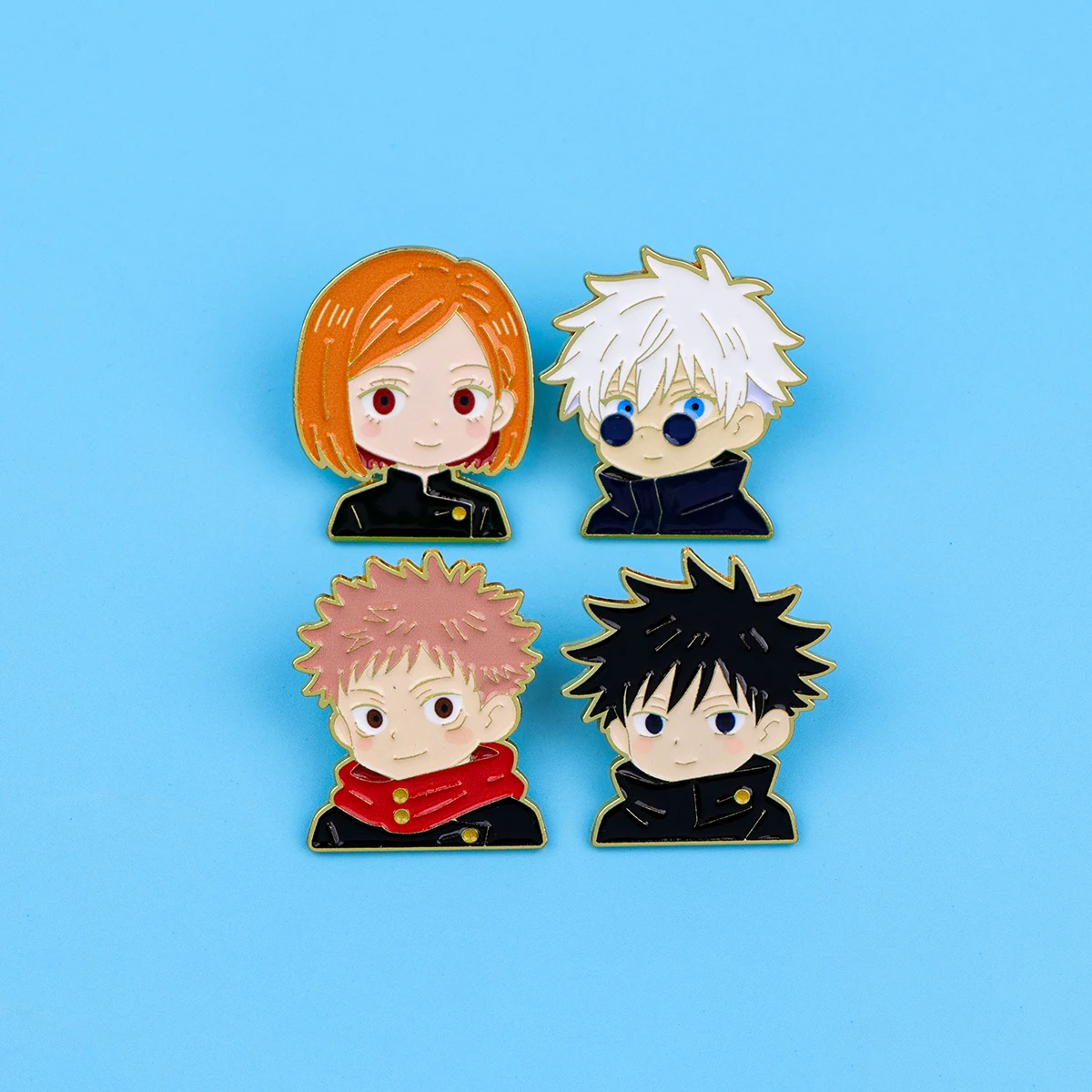 4pcs Cute Boy Enamel Pin Manga Anime Brooch For Coat Women's Brooches Cartoon Badges Jewelry Gift for Fans Friends
