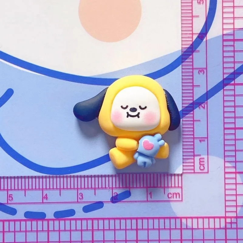 BT21 Cartoon Cute Shoe Buckle Koya RJ Shooky Mang Chimmy Cooky, 3D Stereo Shoe Flower Decor, Detachable DIY Shoe Decoration