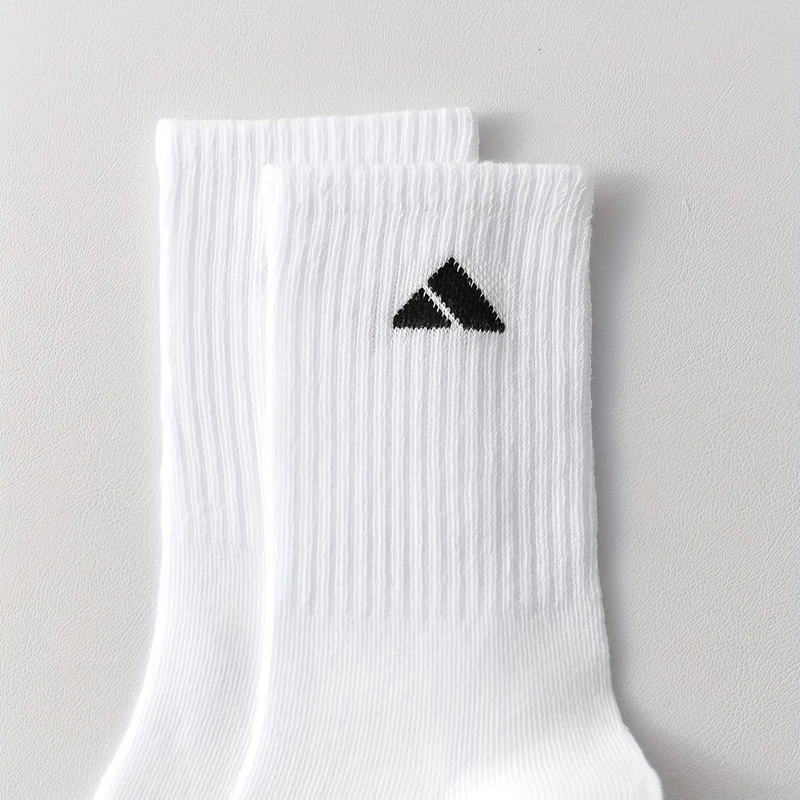 5/10 Pairs of Men's Mid-Calf Socks, Breathable and Sweat-Absorbent, Mixed Colors, Unisex
