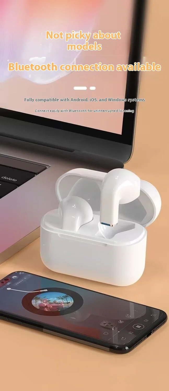 Mini Earphones Wireless Bluetooth Earbuds Long-Last TWS Noise Cancellation Headphones Extended Battery Life With Mic for Music