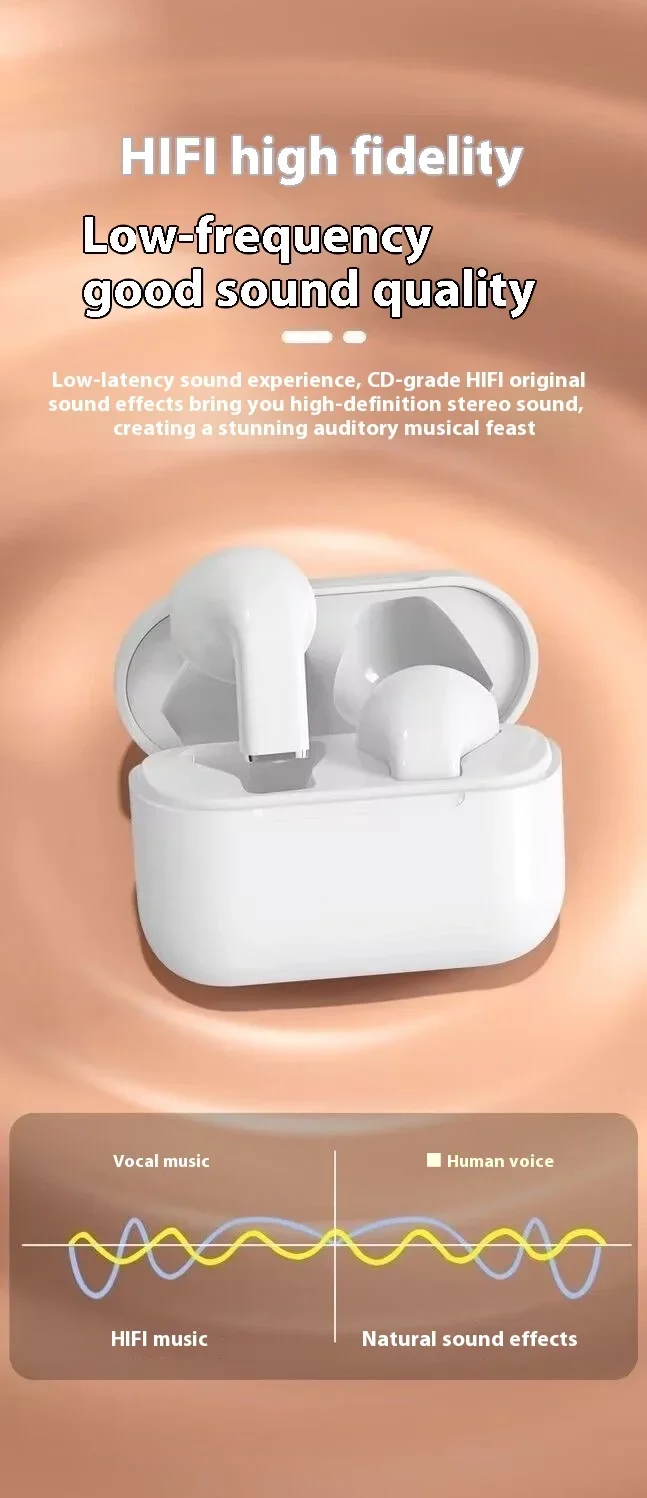 Mini Earphones Wireless Bluetooth Earbuds Long-Last TWS Noise Cancellation Headphones Extended Battery Life With Mic for Music