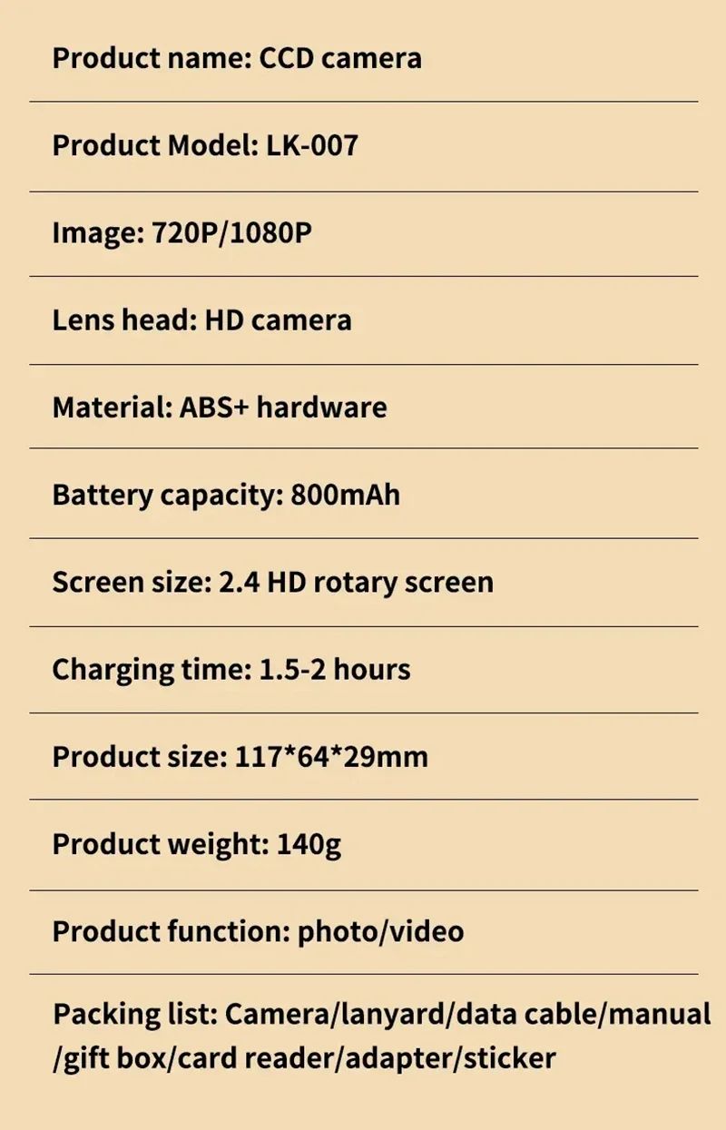 Lenovo 8X Digital Zoom Student Digital Camera 48MP Portable Digital Photography Camera 180° Flip Screen Selfie Camera Gifts