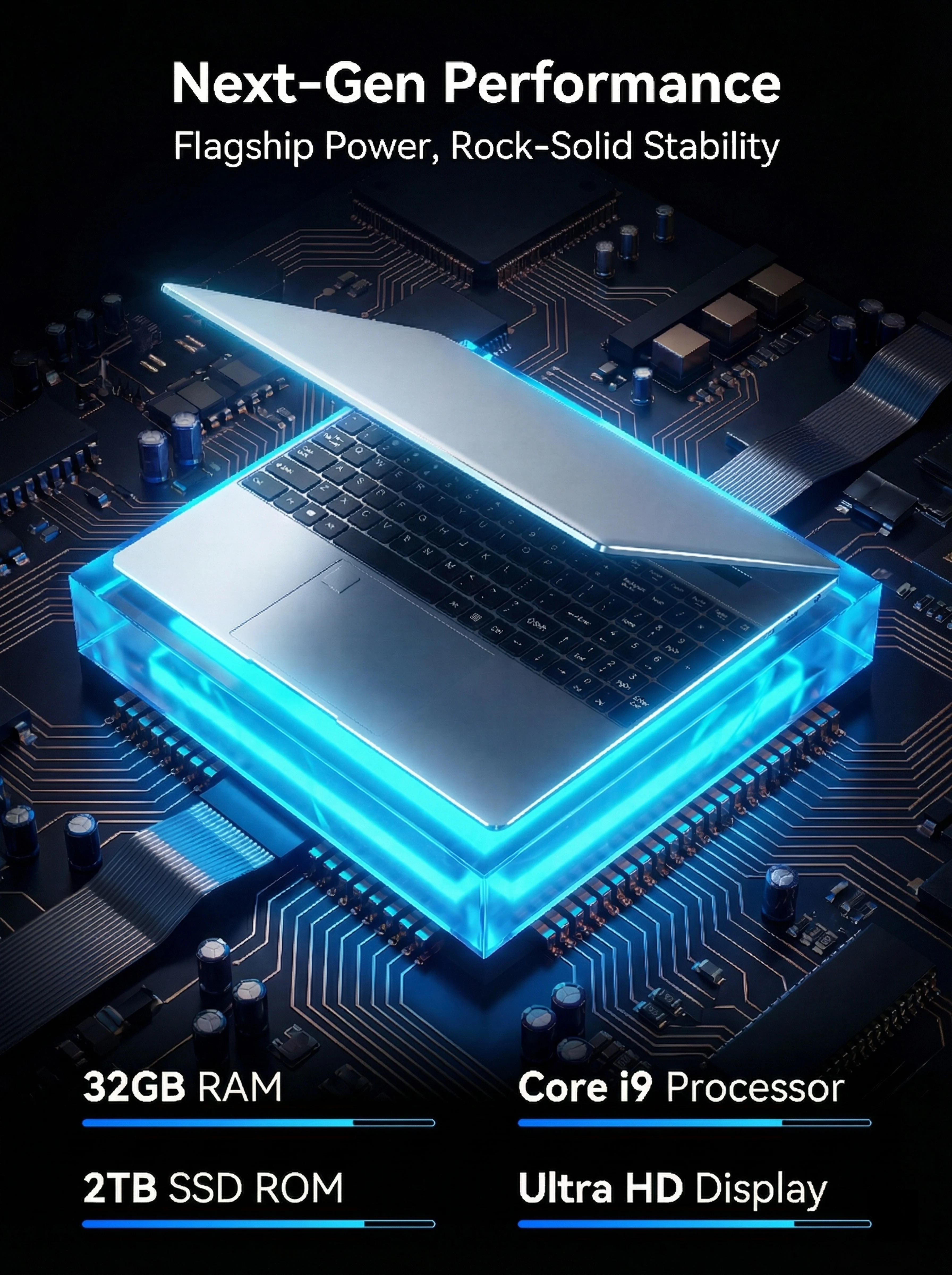 2026 New Core I9 9880H Windows 11 Pro Laptop 32GB RAM 2TB SSD for Gaming Office Studio High-Speed Notebook 5000mAh