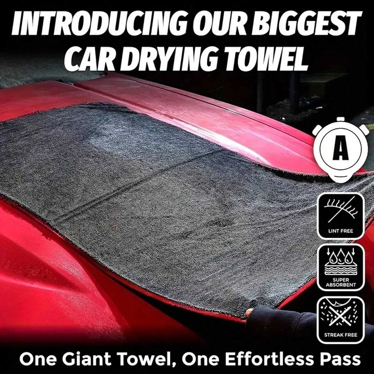 Super Absorbent Microfiber Car Towel, Compact Design, Strong Water Absorption, Suitable for Cars, Trucks and Ships.