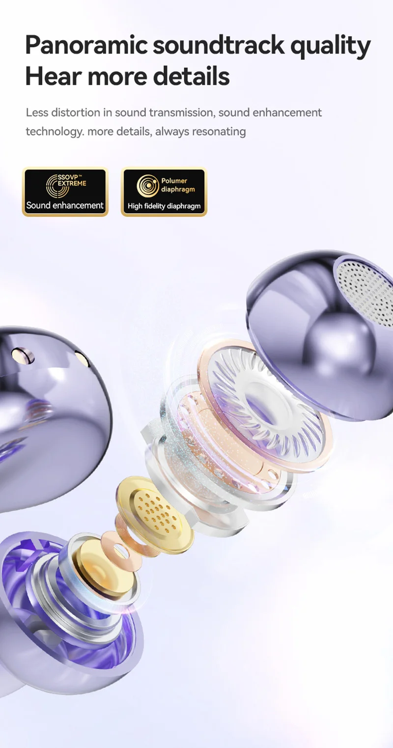 2026 Open Ear Clip Earbuds ENC Wireless Bluetooth5.4 Headphone Noise Cancelling Earphone With Mic For Android iOS New