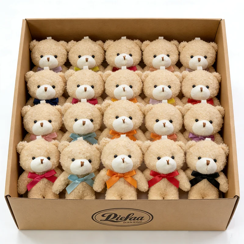30/20/10pcs Mini Teddy Bears Tiny Soft Stuffed Teddy Bear Doll Plush Bears Bulk for Birthday Party Decor Favors Bag Keychain
