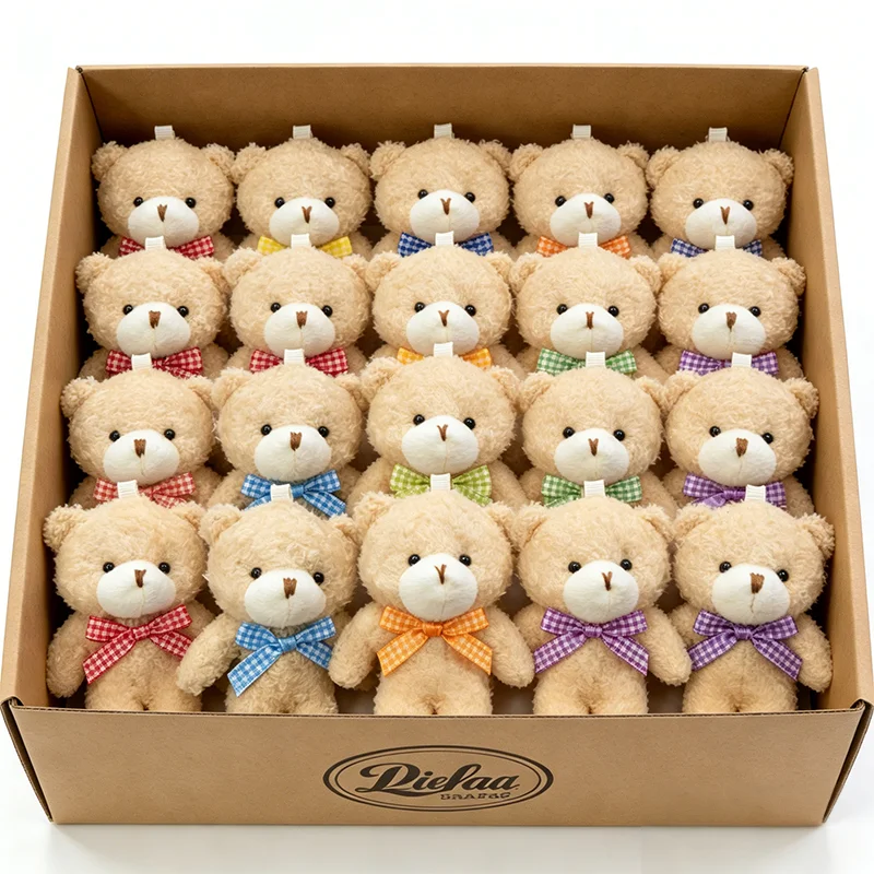 30/20/10pcs Mini Teddy Bears Tiny Soft Stuffed Teddy Bear Doll Plush Bears Bulk for Birthday Party Decor Favors Bag Keychain