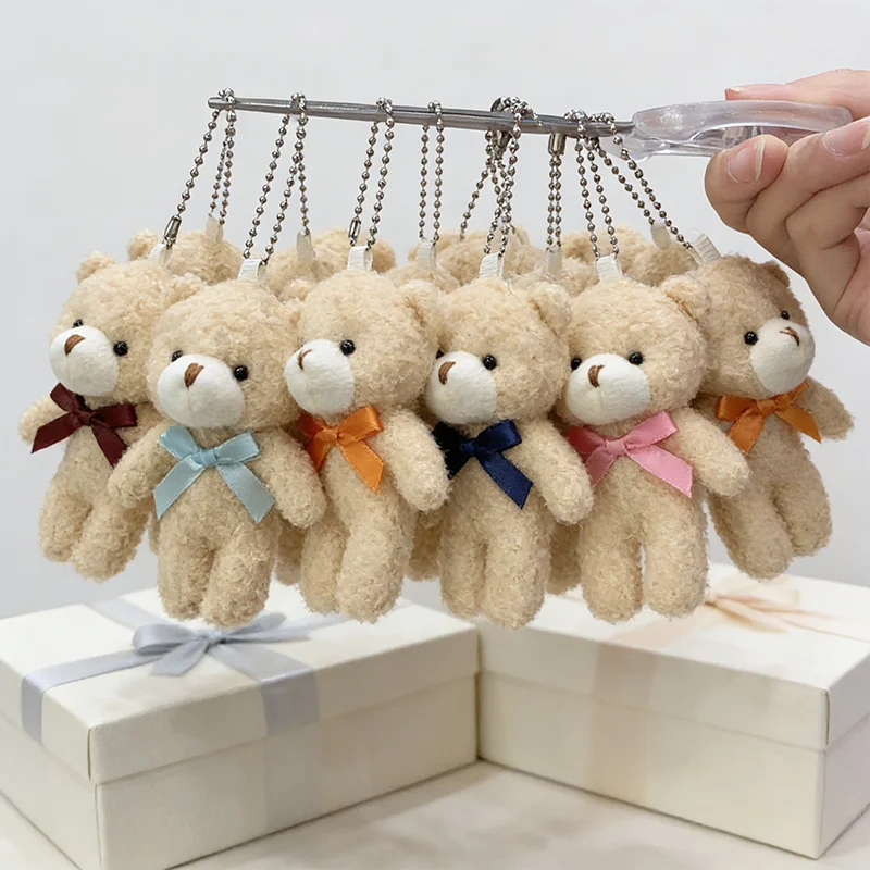 30/20/10pcs Mini Teddy Bears Tiny Soft Stuffed Teddy Bear Doll Plush Bears Bulk for Birthday Party Decor Favors Bag Keychain
