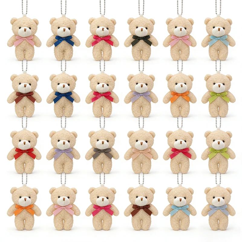 30/20/10pcs Mini Teddy Bears Tiny Soft Stuffed Teddy Bear Doll Plush Bears Bulk for Birthday Party Decor Favors Bag Keychain
