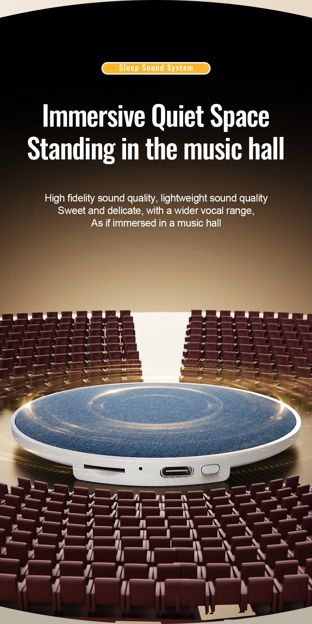 New Under Pillow Sleep Speaker Ultra Slim Hifi Bone Conduction Sound Machine Noise Reduction For Deep Sleep Relaxation 2026