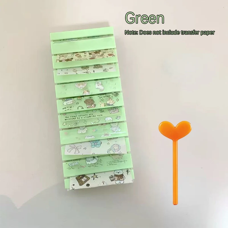 Macaron Colors Nail Foils Gradient Transfer Foil Storage Box Nail Art Stickers Stripe Floral Manicure Decals Nails Decoration