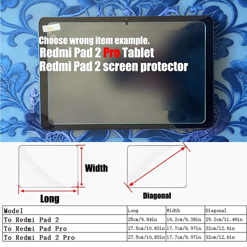 9H Tempered Glass For Xiaomi Redmi Pad 2 Pro 12.1-inch For Redmi Pad 2 11-inch Screen Protector Protective Film