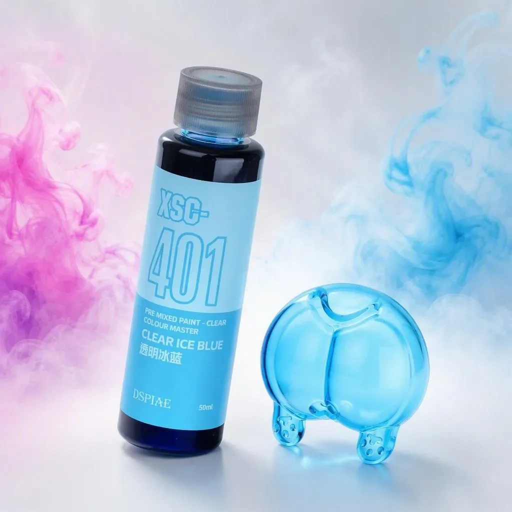 DSPIAE XSM Model Hobby DIY Airbrush Paint Set 50ML Metallic Water-Based Pigments Pre-Mixed for Assembly Spraying Model DIY