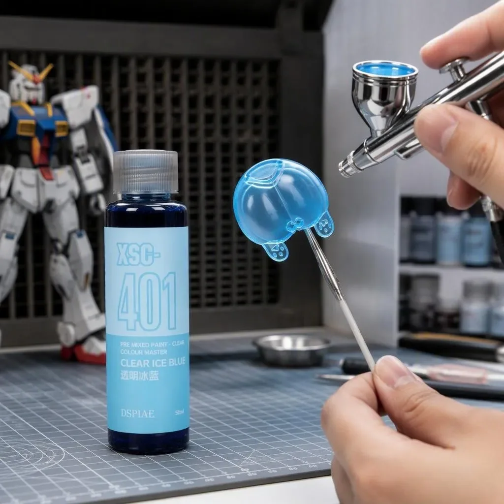 DSPIAE XSM Model Hobby DIY Airbrush Paint Set 50ML Metallic Water-Based Pigments Pre-Mixed for Assembly Spraying Model DIY