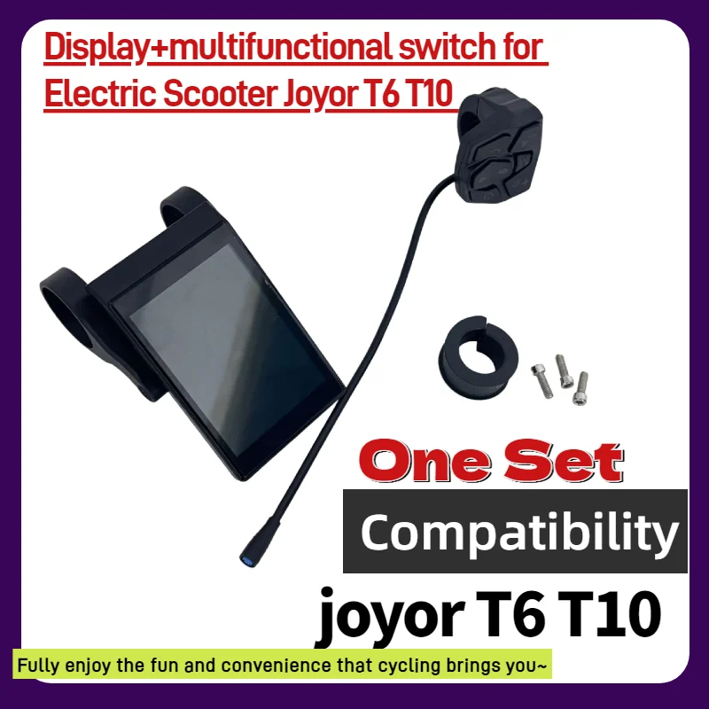 Original Dashboard Display Screen Control Panel with Turn Signal for JOYOR T6 T10  Electric Scooter Replacement Parts