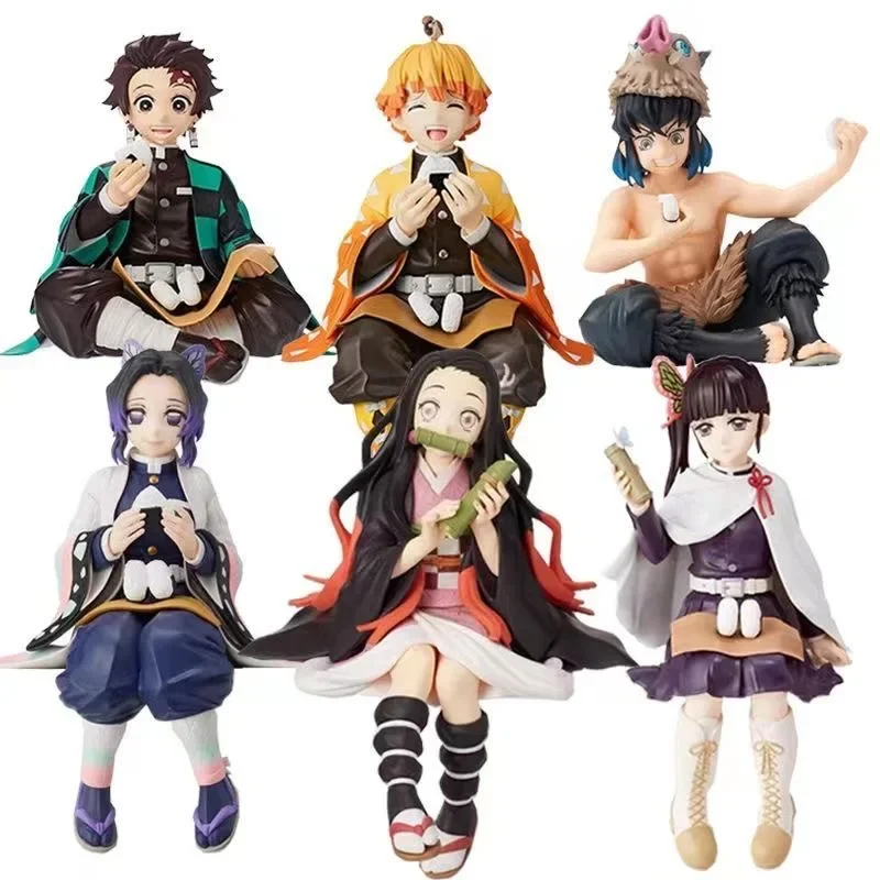 Anime Demon Slayer Action Figures Tanjirou Tomioka GiyuuZenitsu Kochou Nezuko Anime Figure Collect Kid Doll Toys for Children SS