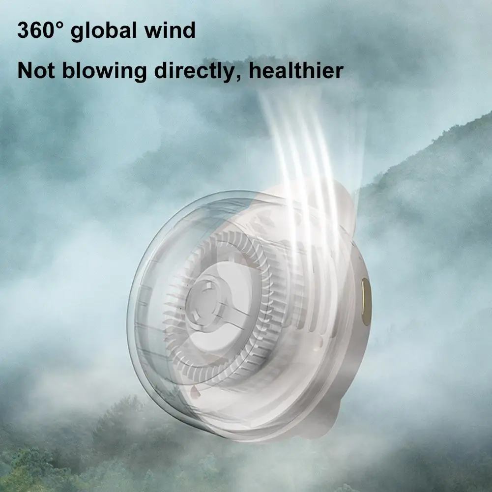 Summer Cooling Fan Clip Portable Buckle Small Fan Mini Waist Hanging Handheld Silent Bladeless Clip Fan New Type Strong Wind