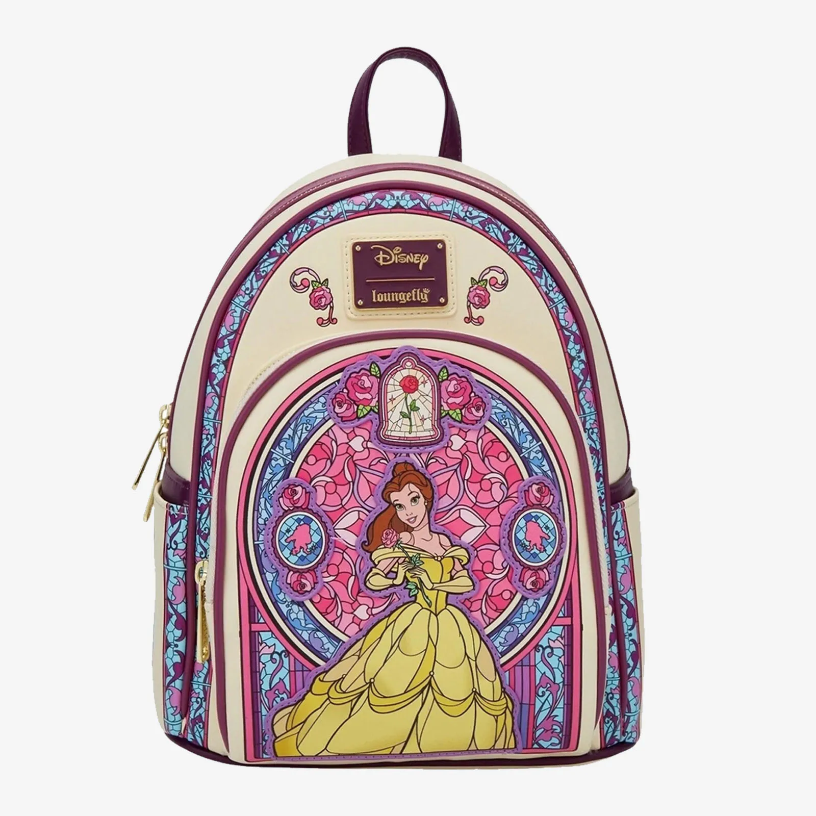 Beauty and The Beast Belle Stained Glass Portrait Mini Backpack