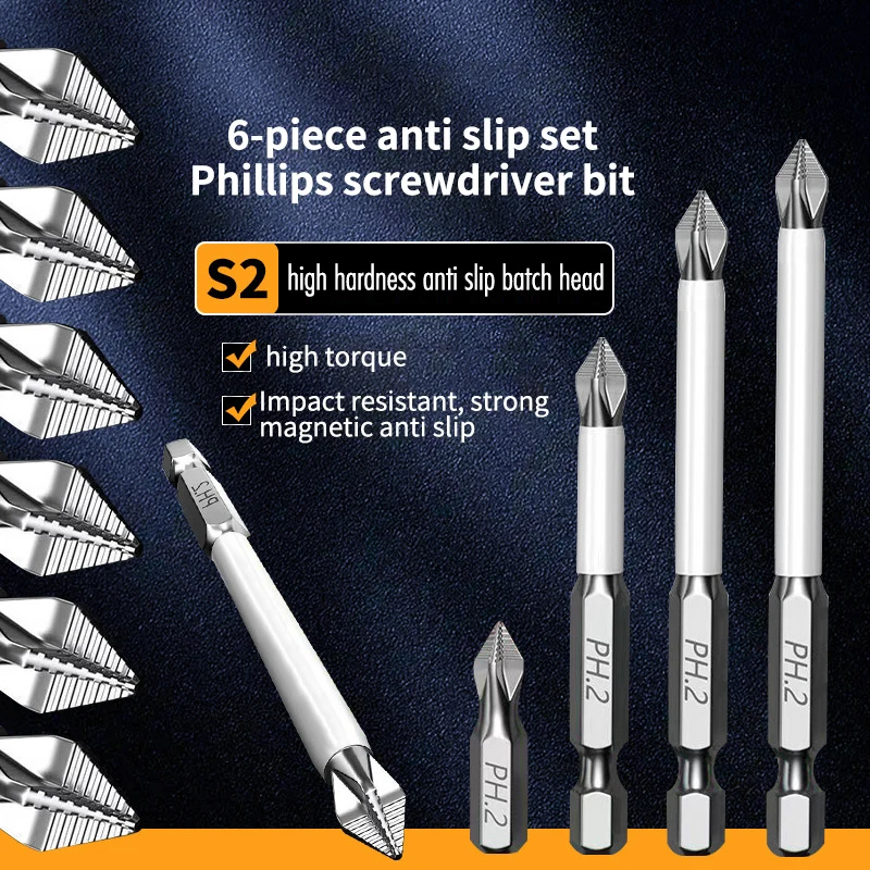 Anti-slip Hex Cross Drill Bits Hand Tools Parts Magnetic Electricians Mechanics Woodworking Installation Repair Accessories Gift