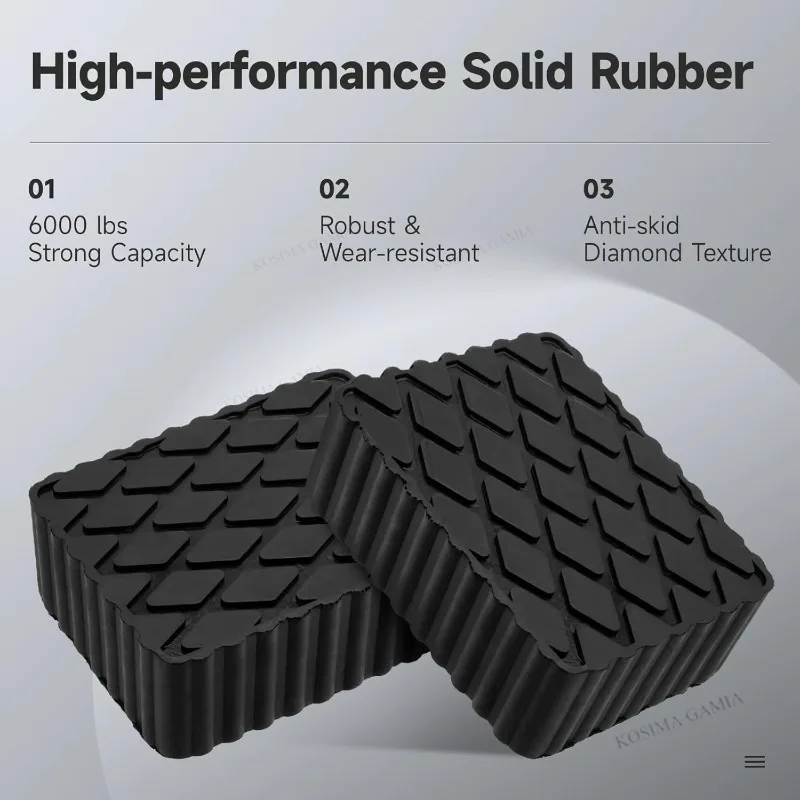 Car Lift Rubber Jack Pad Blocker Jack Pad Shock-Absorbing Support For Car Jacks Lifting Equipment Elastic Blocks Accessories