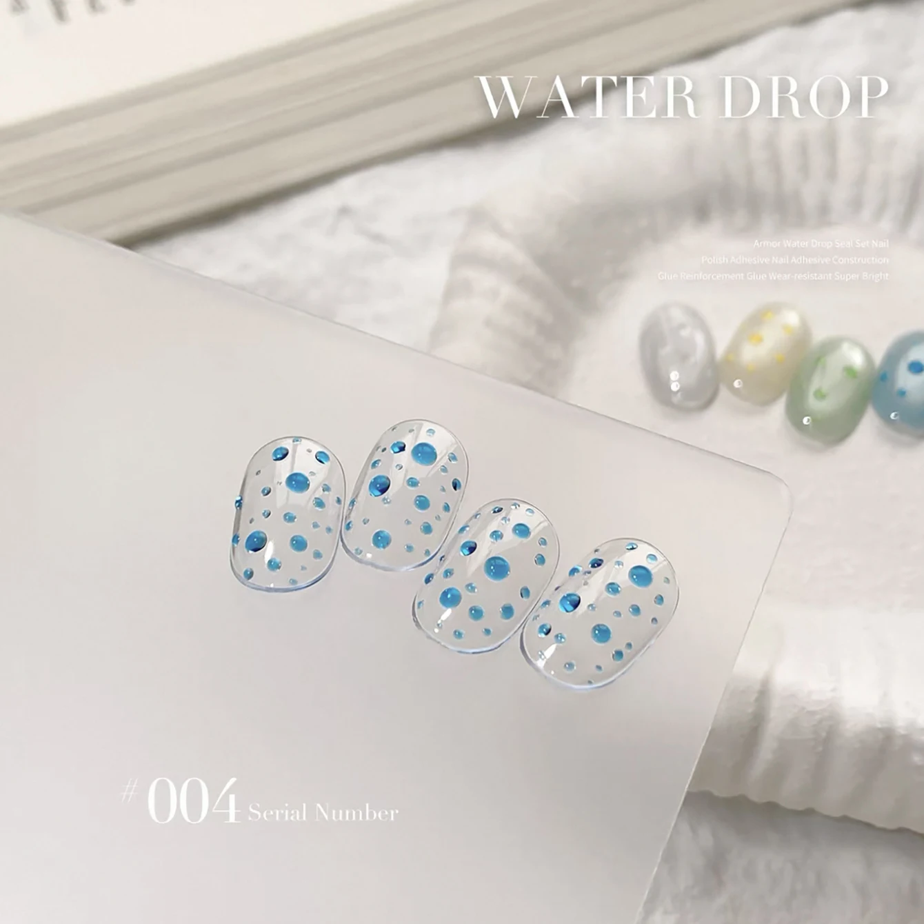 MIANEL Water Drop Top Coat 2026 SpringSummer Collection Clear Versatile Water Drop Shape Nail Art Functional Gel