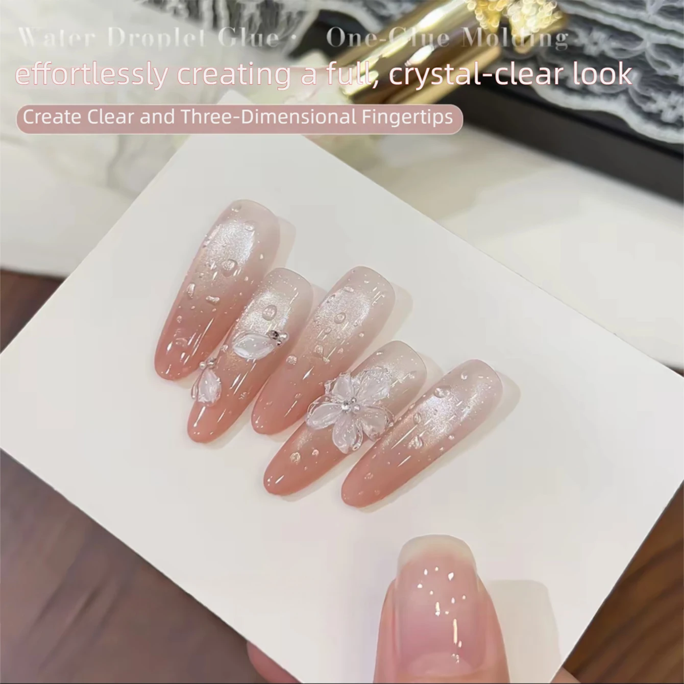 MIANEL Water Drop Top Coat 2026 SpringSummer Collection Clear Versatile Water Drop Shape Nail Art Functional Gel