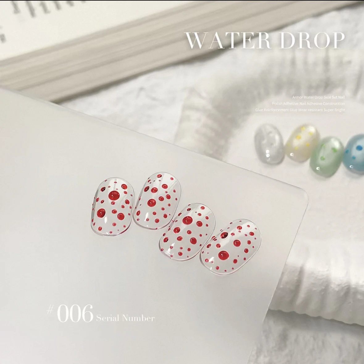 MIANEL Water Drop Top Coat 2026 SpringSummer Collection Clear Versatile Water Drop Shape Nail Art Functional Gel