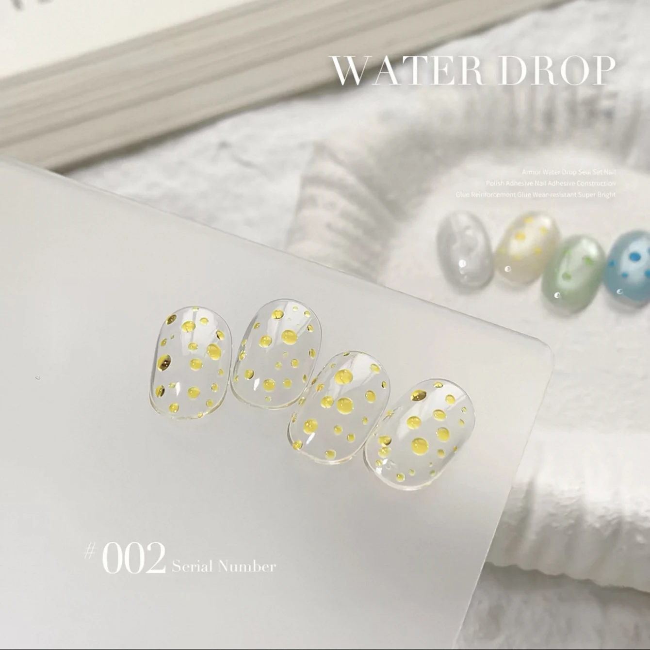 MIANEL Water Drop Top Coat 2026 SpringSummer Collection Clear Versatile Water Drop Shape Nail Art Functional Gel