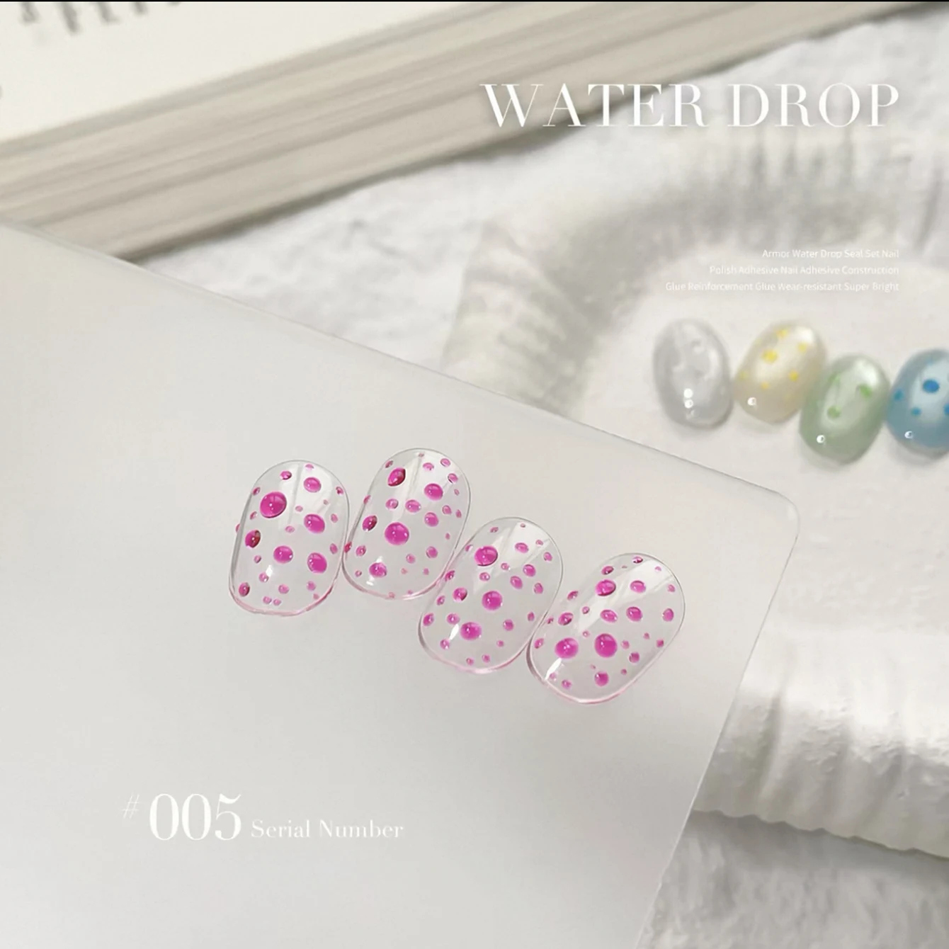 MIANEL Water Drop Top Coat 2026 SpringSummer Collection Clear Versatile Water Drop Shape Nail Art Functional Gel